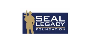 Logo of SEAL Legacy Foundation featuring a silhouette of a soldier with a rifle against a blue background.